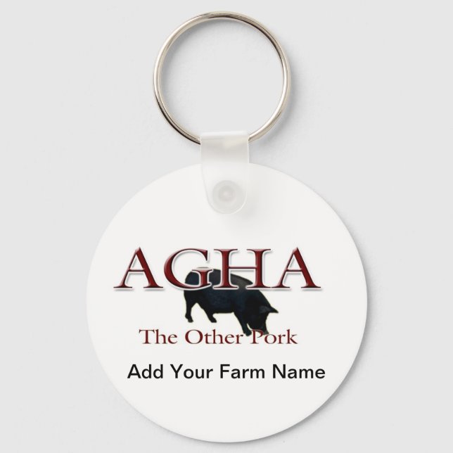 Other Pork, Add Your Farm Name Key Ring (Front)