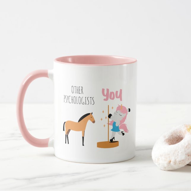 Other Psychologists vs You Pink Psychology Mug (With Donut)