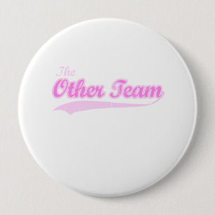 Other team pink 10 cm round badge