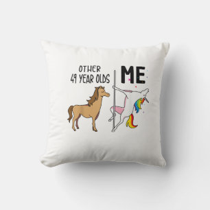 Other Unicorn 49 Year Olds Birthday And Me Gift Fo Cushion