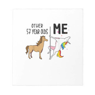 Other Unicorn 57 Year Olds Birthday And Me Gift Fo Notepad