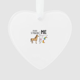 Other Unicorn 57 Year Olds Birthday And Me Gift Fo Ornament