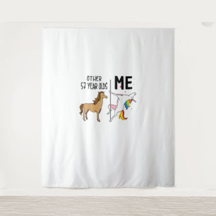 Other Unicorn 57 Year Olds Birthday And Me Gift Fo Tapestry