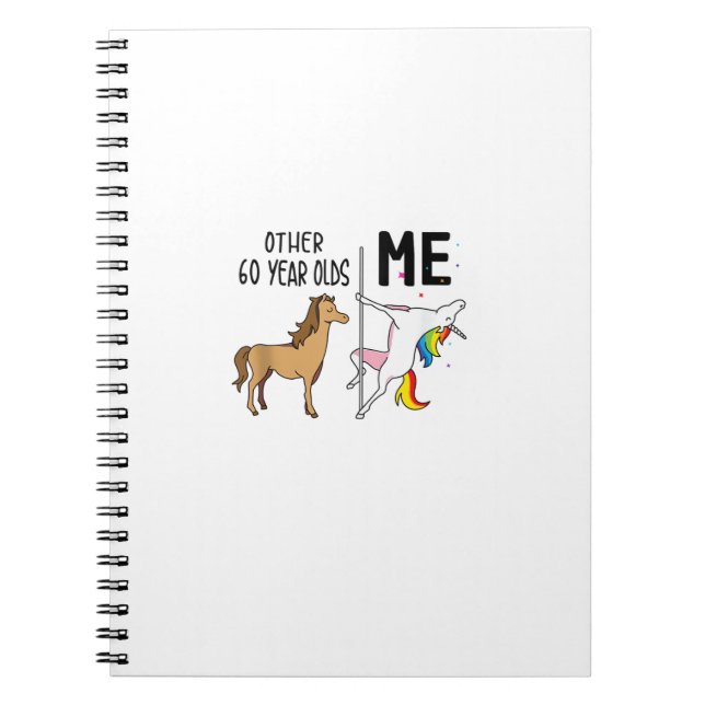 Other Unicorn 60 Year Olds Birthday And Me Gift Fo Notebook (Front)