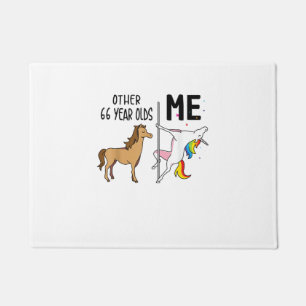 Other Unicorn 66 Year Olds Birthday And Me Gift Fo Doormat