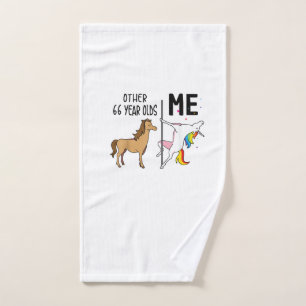 Other Unicorn 66 Year Olds Birthday And Me Gift Fo Hand Towel