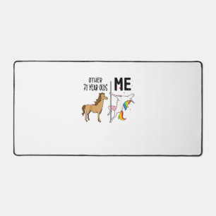 Other Unicorn 71 Year Olds Birthday And Me Gift Fo Desk Mat