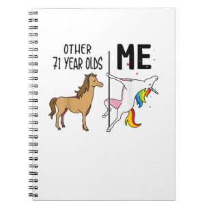 Other Unicorn 71 Year Olds Birthday And Me Gift Fo Notebook