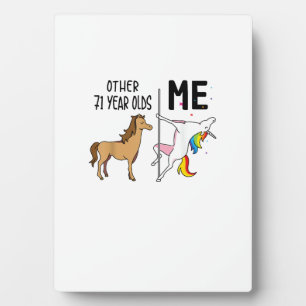 Other Unicorn 71 Year Olds Birthday And Me Gift Fo Plaque