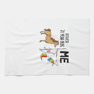 Other Unicorn 71 Year Olds Birthday And Me Gift Fo Tea Towel