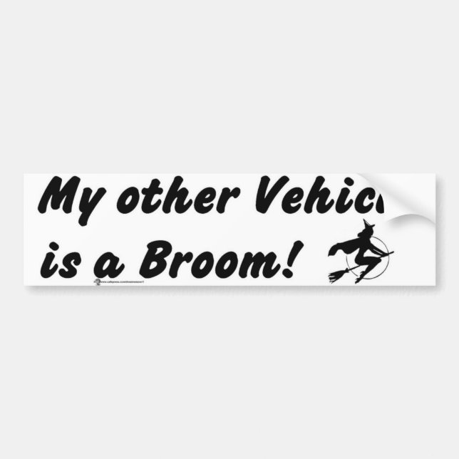 other vehicle broom bumper sticker (Front)