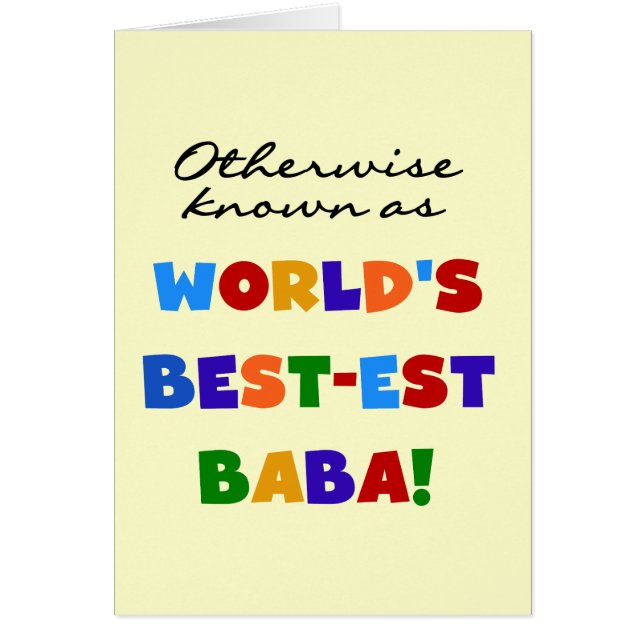 Otherwise Known as Best-est Baba T-shirts and Gift (Front)
