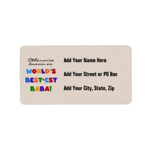 Otherwise Known as Best-est Baba T-shirts and Gift Label