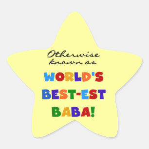 Otherwise Known as Best-est Baba T-shirts and Gift Star Sticker