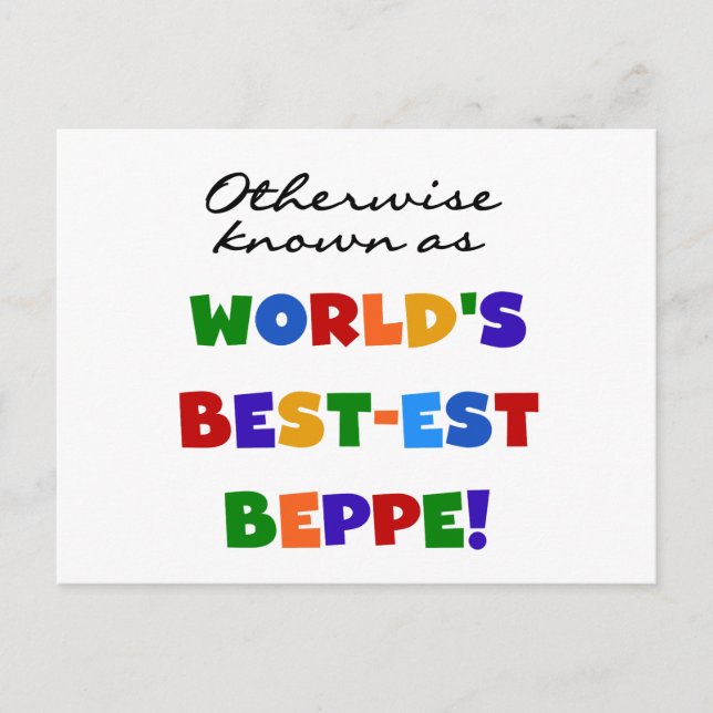 Otherwise Known as Best-est Beppe Postcard (Front)