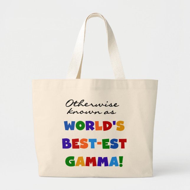 Otherwise Known as Best-est Gamma Gifts Large Tote Bag (Front)