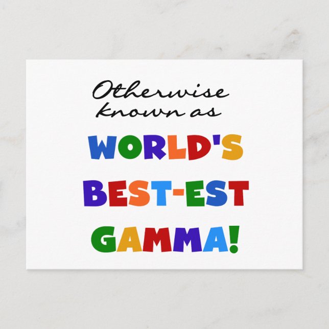 Otherwise Known as Best-est Gamma Gifts Postcard (Front)
