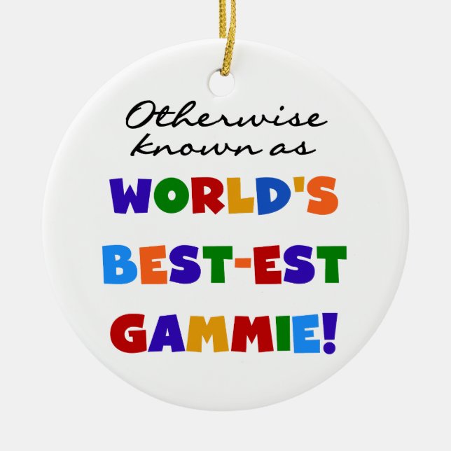 Otherwise Known as Best-est Gammie Tshirts Ceramic Tree Decoration (Front)