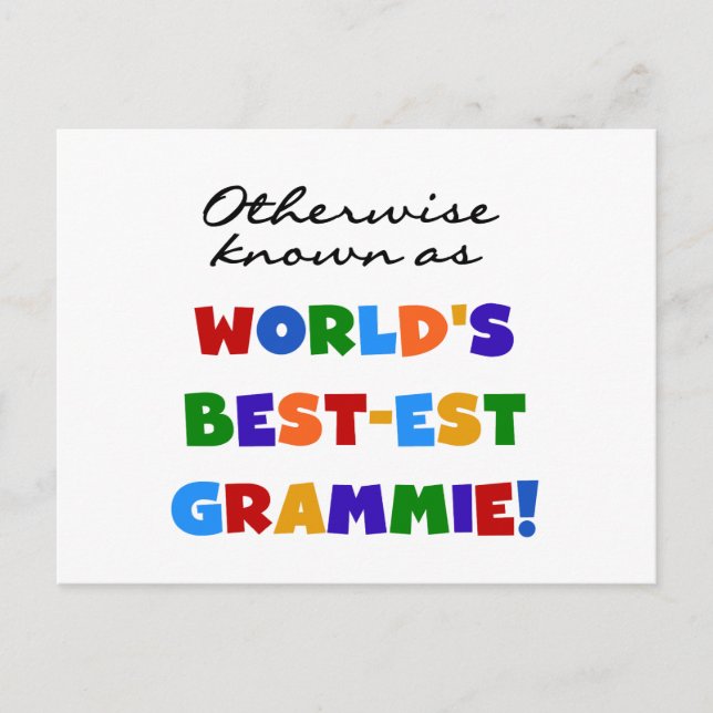 Otherwise Known as Best-est Grammie Gifts Postcard (Front)