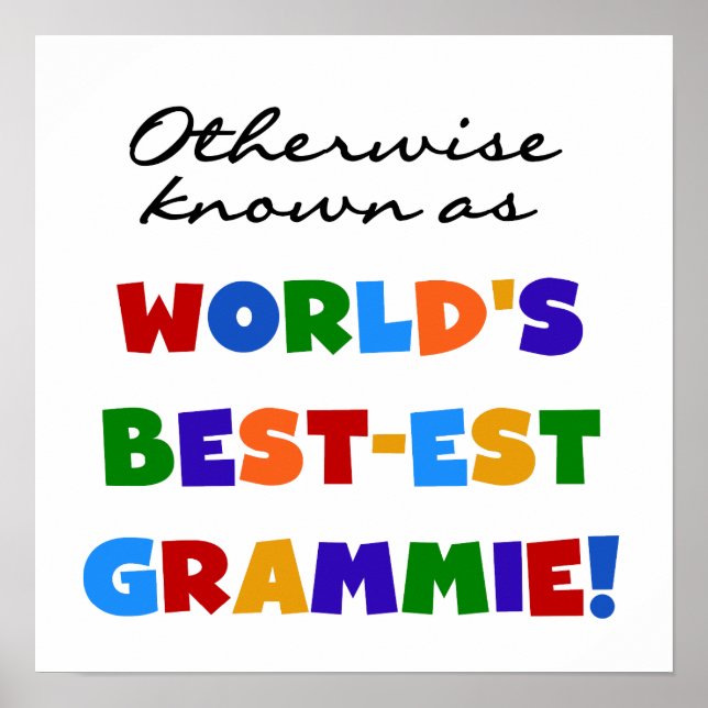 Otherwise Known as Best-est Grammie T-shirts Poster (Front)