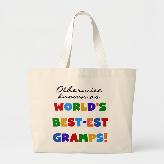 Otherwise Known as Best-est Gramps Large Tote Bag (Front)