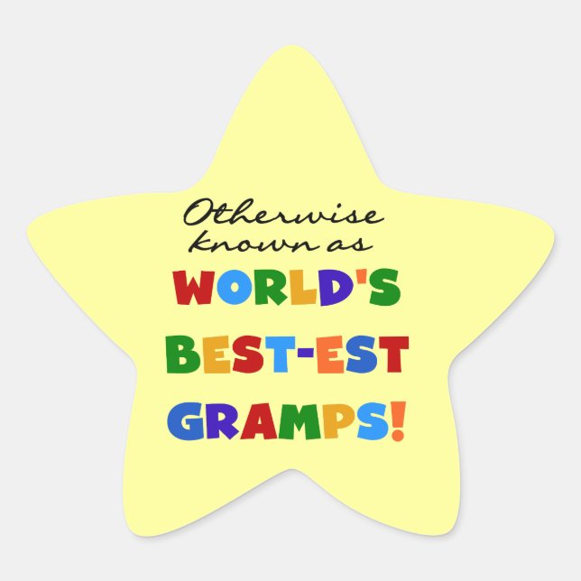 Otherwise Known as Best-est Gramps Star Sticker (Front)