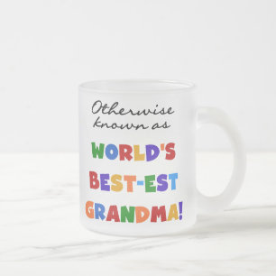 Otherwise Known as Best-est Grandma Gifts Frosted Glass Coffee Mug