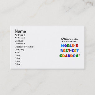 Otherwise Known as Best-est Grandpa Gifts Business Card