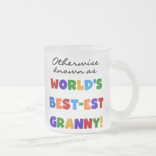 Otherwise Known as Best-est Granny Gifts Frosted Glass Coffee Mug