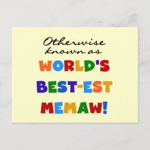 Otherwise Known as Best-est Memaw Tshirts Postcard