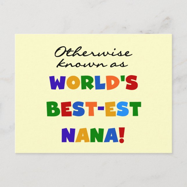 Otherwise Known as Best-est Nana Tshirts Postcard (Front)