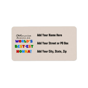 Otherwise Known as Best-est Nonna Tshirts Gifts Label