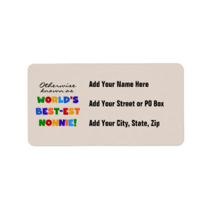 Otherwise Known as Best-est Nonnie Gifts Label
