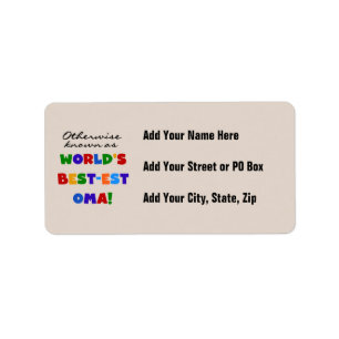 Otherwise Known as Best-est Oma Tshirts and Gifts Label