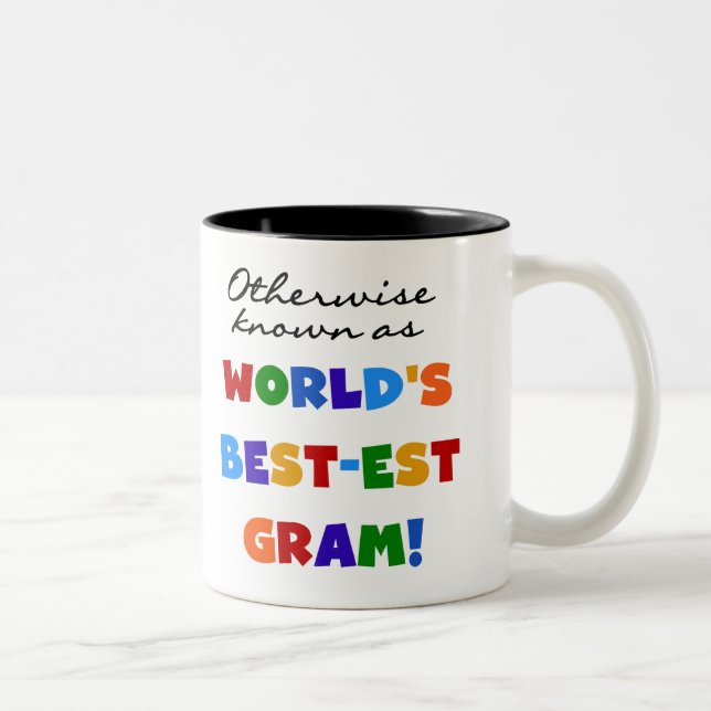 Otherwise Known as World's Best-est Gram Gifts Two-Tone Coffee Mug (Right)