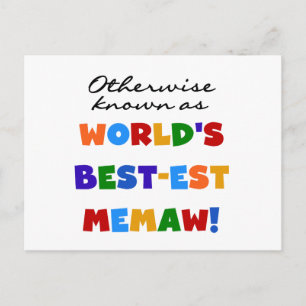 Otherwise known as World's Best-est Memaw Postcard