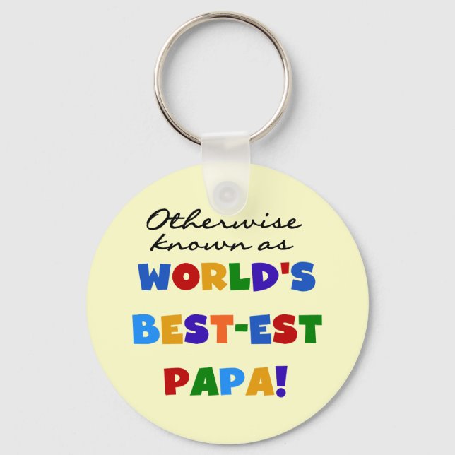 Otherwise Known Best-est Papa Tshirts and Gifts Key Ring (Front)