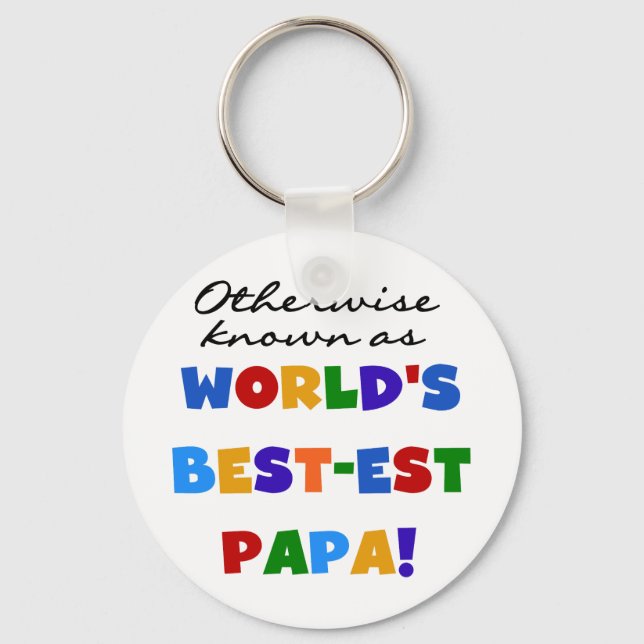 Otherwise Known Best-est Papa Tshirts and Gifts Key Ring (Front)