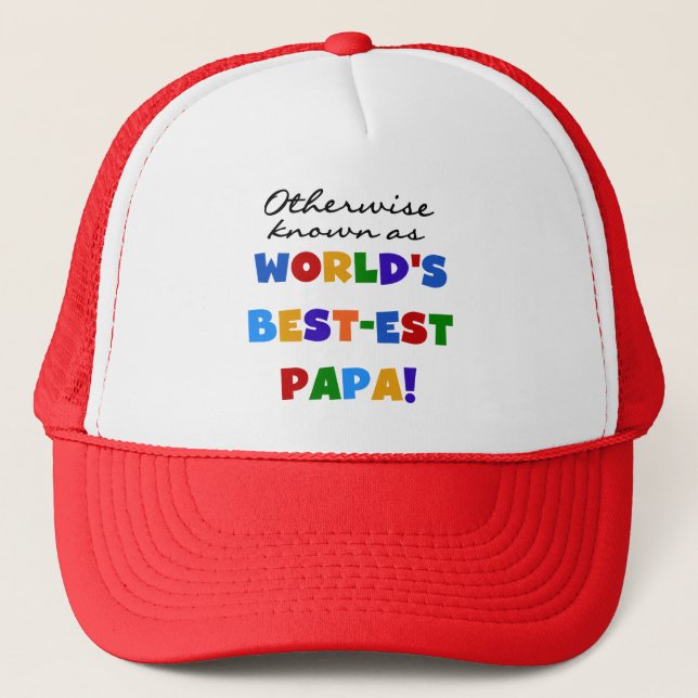 Otherwise Known Best-est Papa Tshirts and Gifts Trucker Hat (Front)