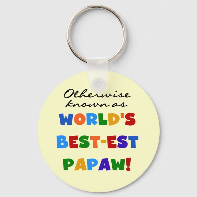 Otherwise Known Best-est Papaw T-shirts and Gifts Key Ring (Front)