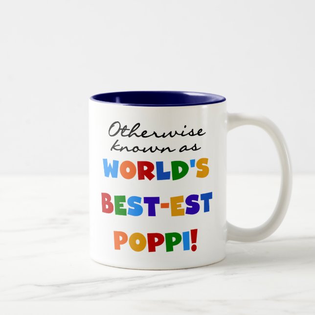 Otherwise Known Best-est Poppi T-shirts and Gifts Two-Tone Coffee Mug (Right)