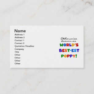 Otherwise Known Best-est Poppy Tshirts and Gifts Business Card