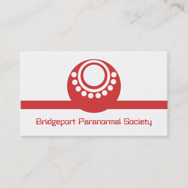 Otherworldly Business Card, Red Business Card (Front)