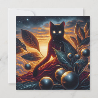 Otherworldly Cat Made of Stars: Surreal Artwork