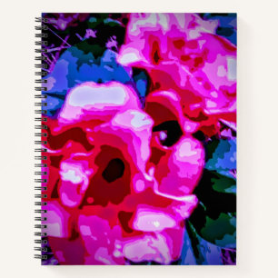 Otherworldly floral theme notebook