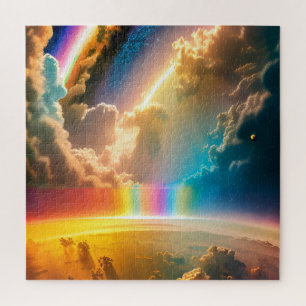 Otherworldly Indigo Celestial Event Inside Cosmos Jigsaw Puzzle