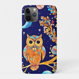 Otherworldly Owl Art: Celestial Wonders iPhone 11 Pro Case