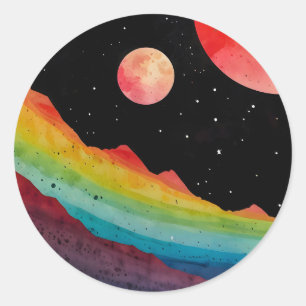 Otherworldly Spectrum Classic Round Sticker