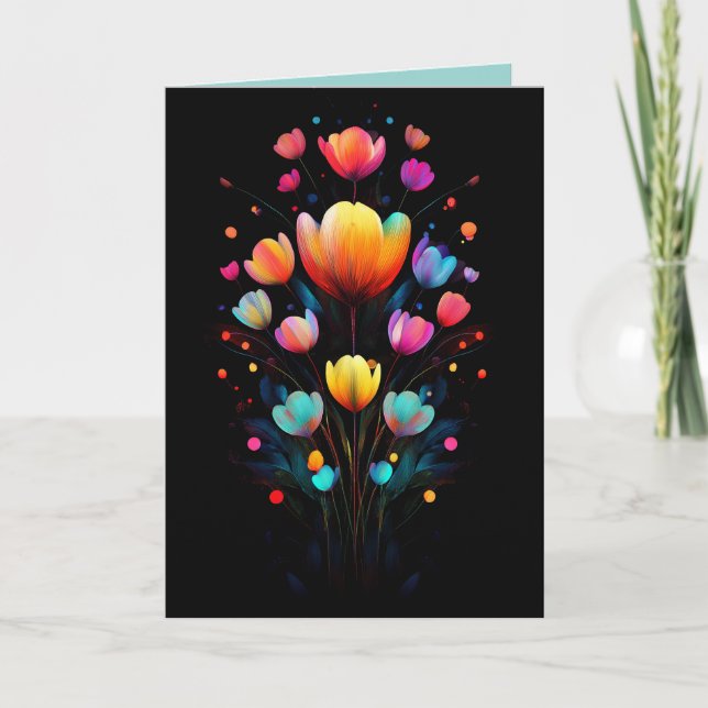 Otherworldly Wildflowers Bouquet  Thank You Card (Front)
