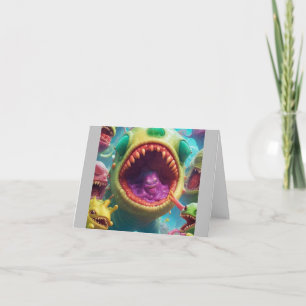 Otherworldly Wishes: Bizarre Alien Birthday Card